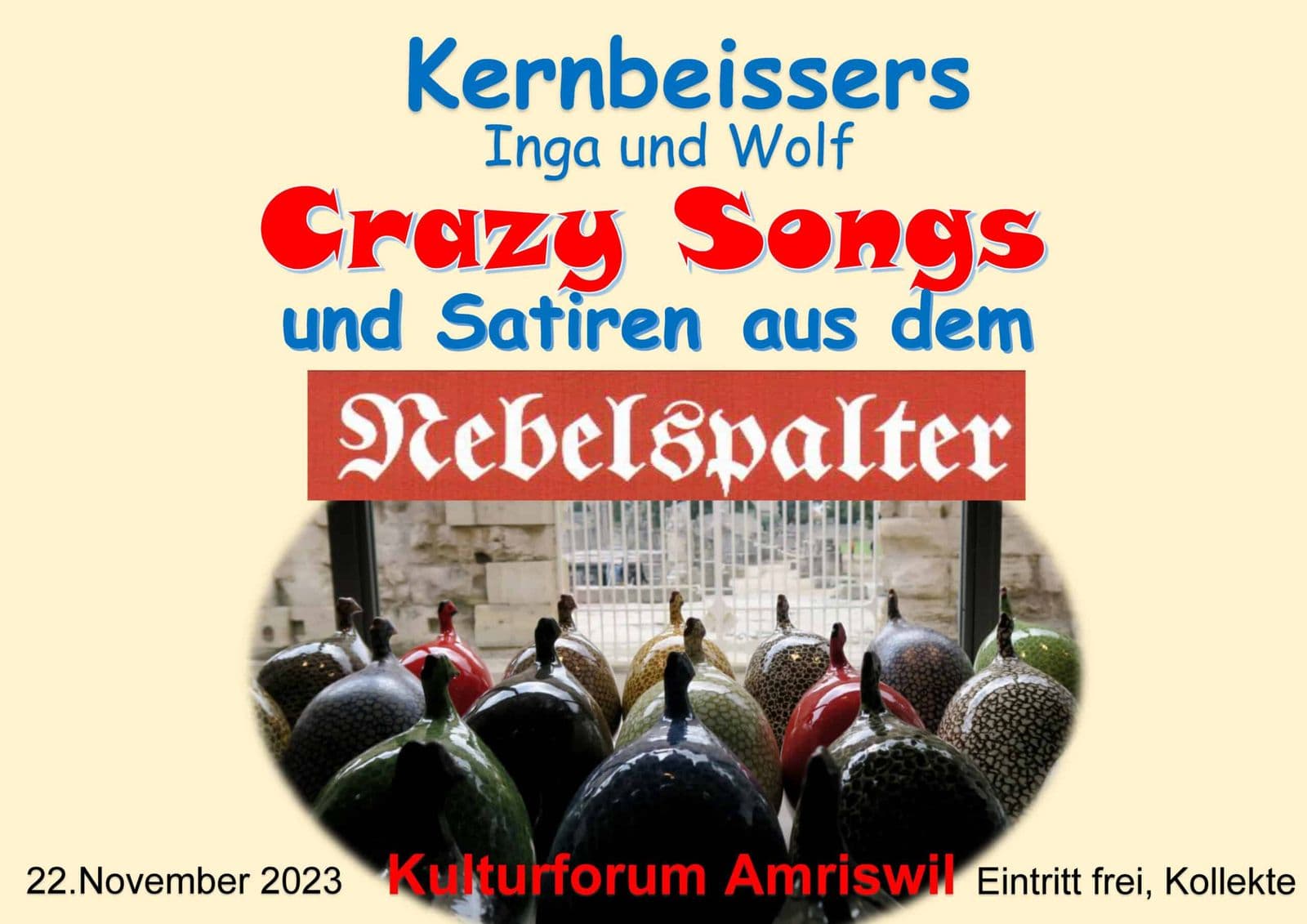 KERNBEISSERS – CRAZY SONGS UND SATIREN AUS DEM NEBELSPALTER